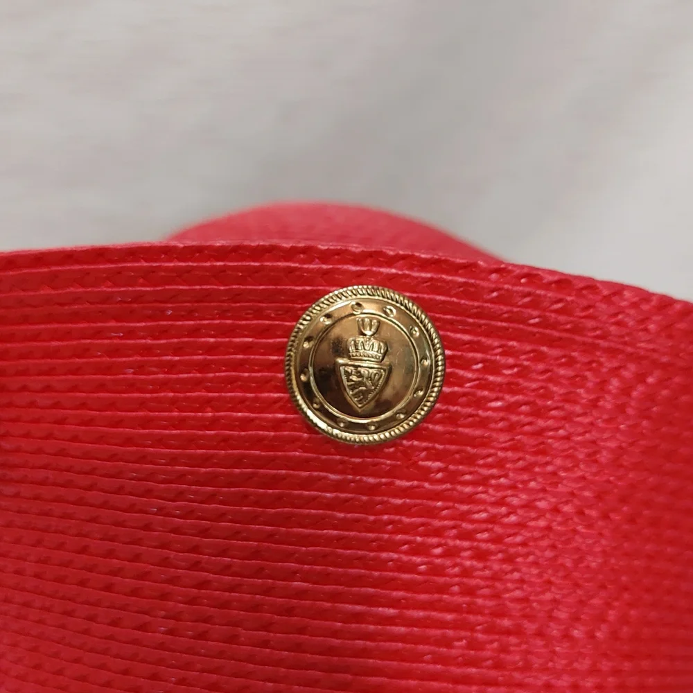 Vintage Red Beret with Gold Medallion Accents - Women Accessories - Picture 9 of 14
